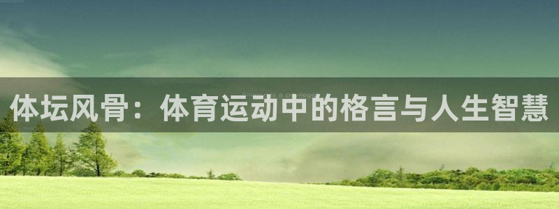3377体育平台正规吗怎么样：体坛风骨：体育运动中的格言与人